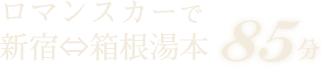 ロマンスカーで新宿⇔箱根湯本85分