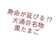 寿命が延びる!?大涌谷名物黒たまご